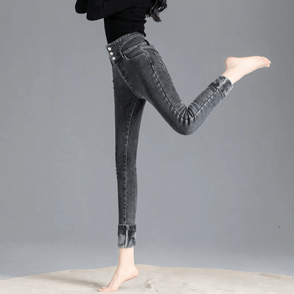 Termiska Vinterjeans med Hög Midja