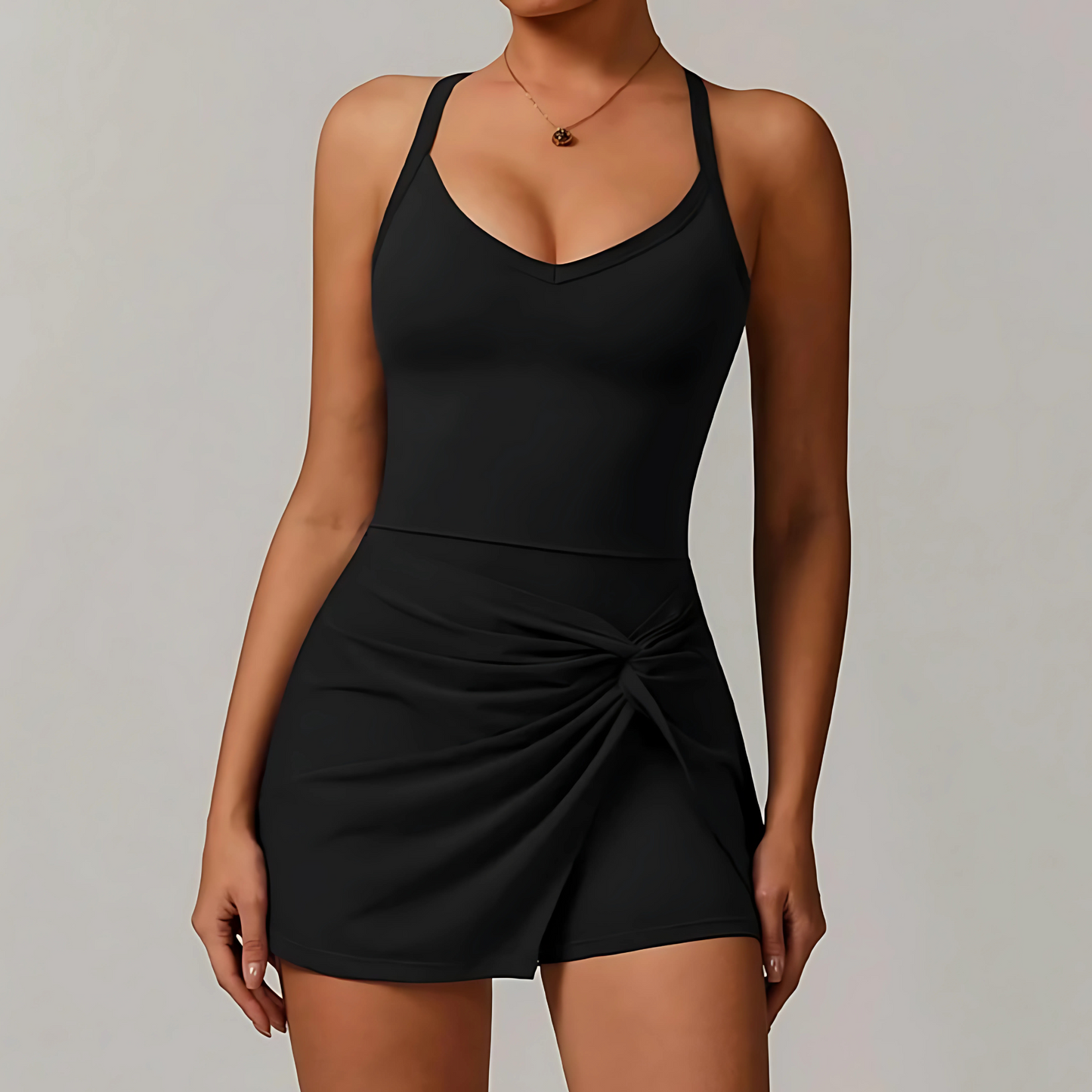 ViveLuxe SkortDress – Sportklänning med Inbyggd BH och Shorts | Smickrande Passform för Aktiv Livsstil