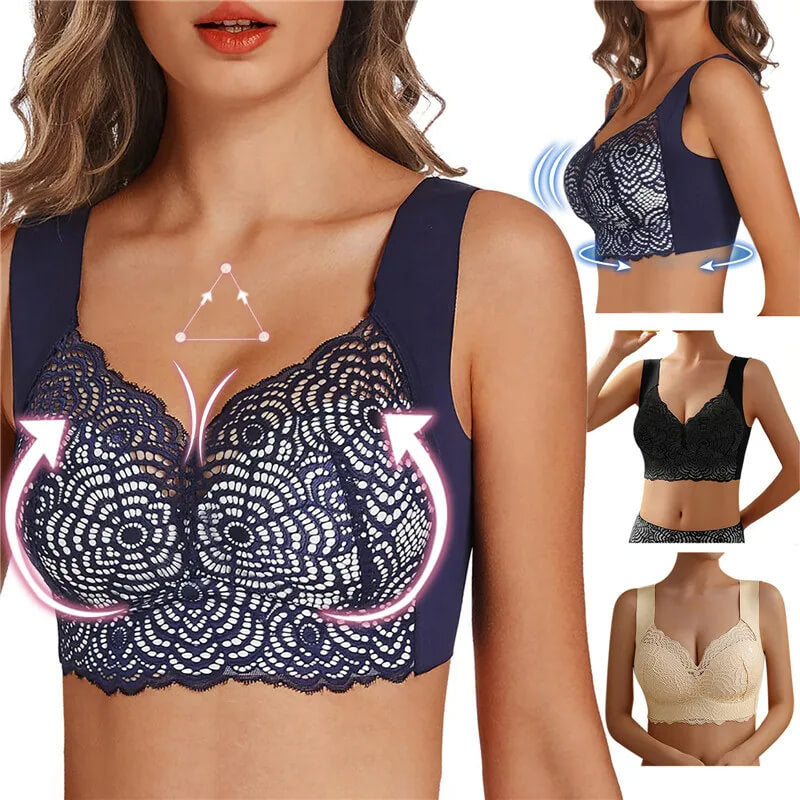 ComfortMax - Plus Size Sömlös BH för Kvinnor M-5XL - Trådlös Minimizer - Push Up